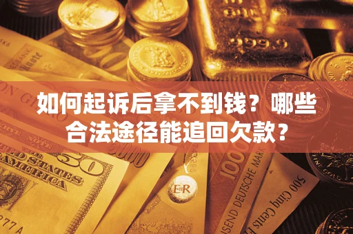武汉如何起诉后拿不到钱？哪些合法途径能追回欠款？