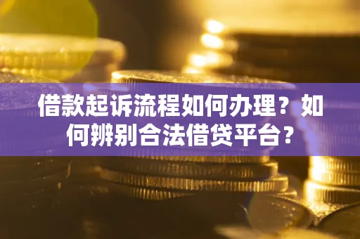 武汉借款起诉流程如何办理？如何辨别合法借贷平台？