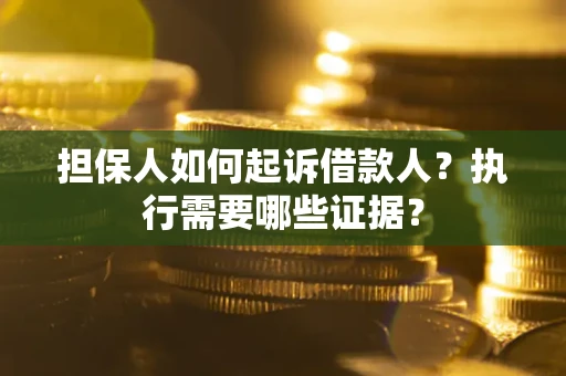 武汉担保人如何起诉借款人？执行需要哪些证据？