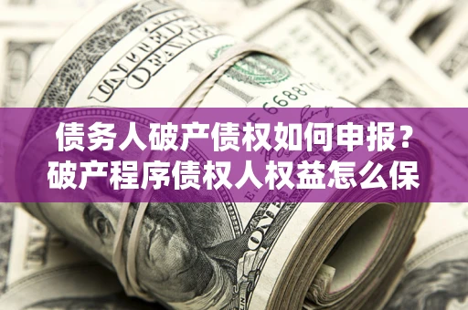 武汉债务人破产债权如何申报？破产程序债权人权益怎么保障？
