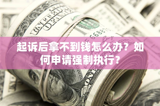 武汉起诉后拿不到钱怎么办？如何申请强制执行？