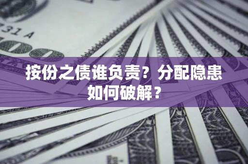 武汉按份之债谁负责？分配隐患如何破解？