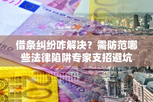武汉借条纠纷咋解决？需防范哪些法律陷阱专家支招避坑